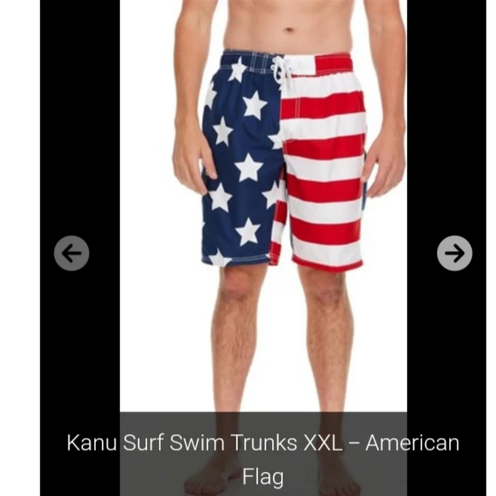 Kanu Surf‎ Swim Trunks XXL - American Flag